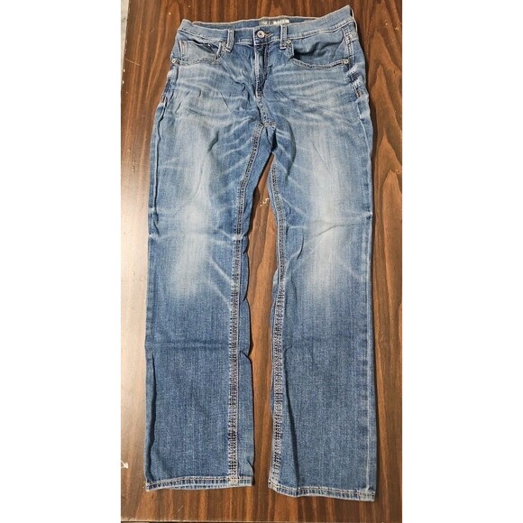 BKE Jake Straight Leg Denim Jeans Mens Size 33R Light Wash Casual G1 - Picture 1 of 11